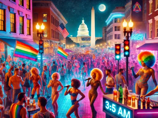 AI generated image depicting alcohol extension in DC