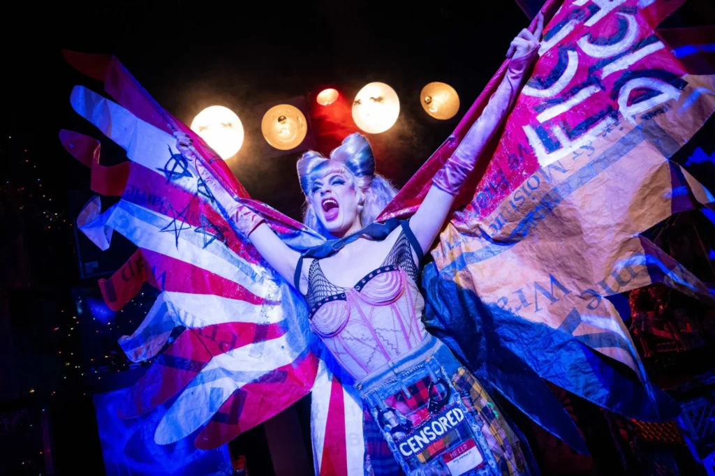 Sawyer Smith (Hedwig) in Hedwig and the Angry In at Signature Theatre. Credit: Daniel Rader